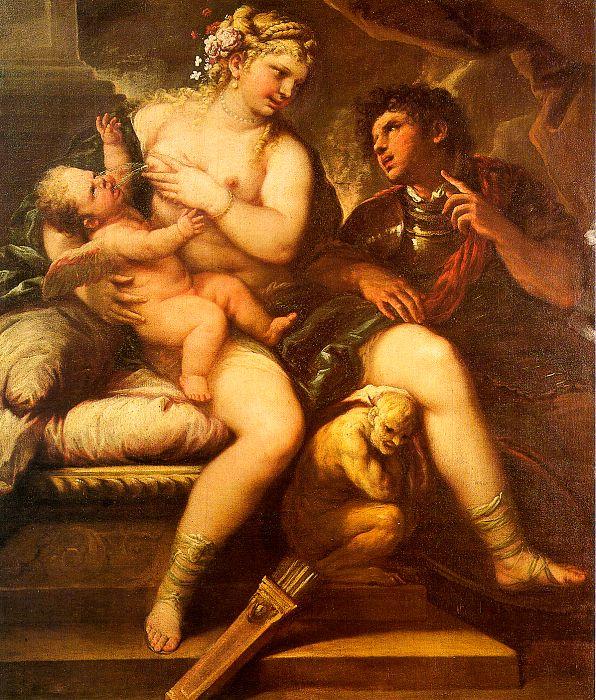  Luca  Giordano Venus, Cupid and Mars Sweden oil painting art